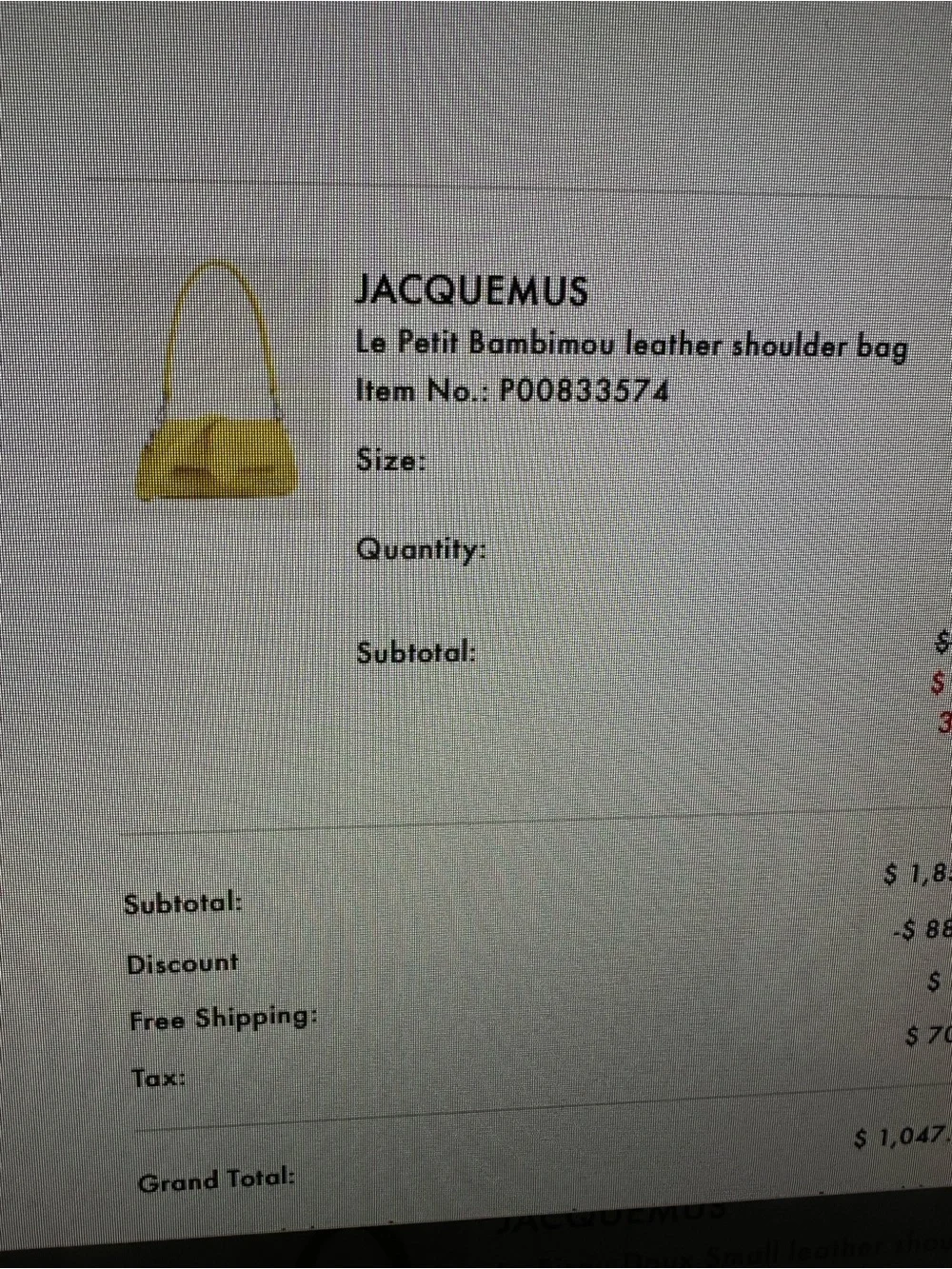 New with Tag! $995 Authentic Jacquemus Sunburst Yellow Small Crossbody Bag - Picture 15 of 16